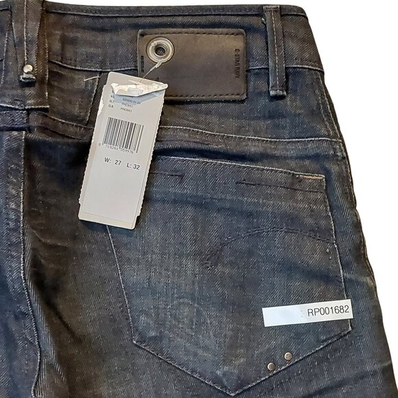 Retro G-Star 3301 KBWG 100 Straight Leg Dark Blue Denim Jeans Sz 27 x 32 NWT - Picture 10 of 10